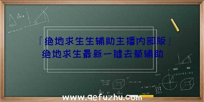 「绝地求生生辅助主播内部版」|绝地求生最新一键去草辅助